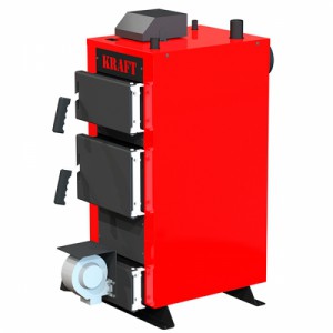 Котел твердотопливный для дома KRAFT E 12 кВт (с автоматикой Novosolar)
